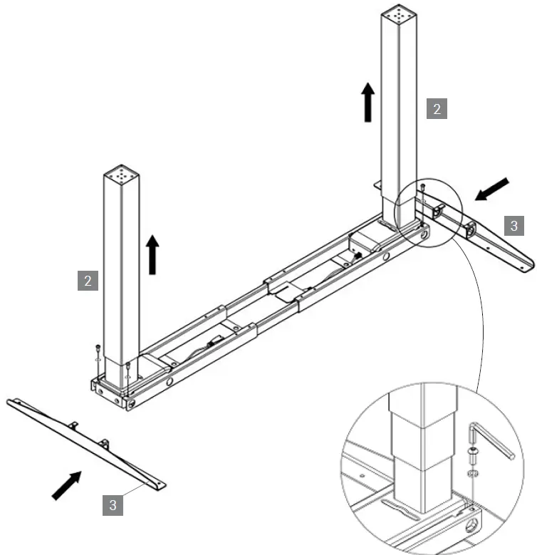 BMB E-MORE 2M2S 2M3S TQD Electrical Height Adjustable Desk 07