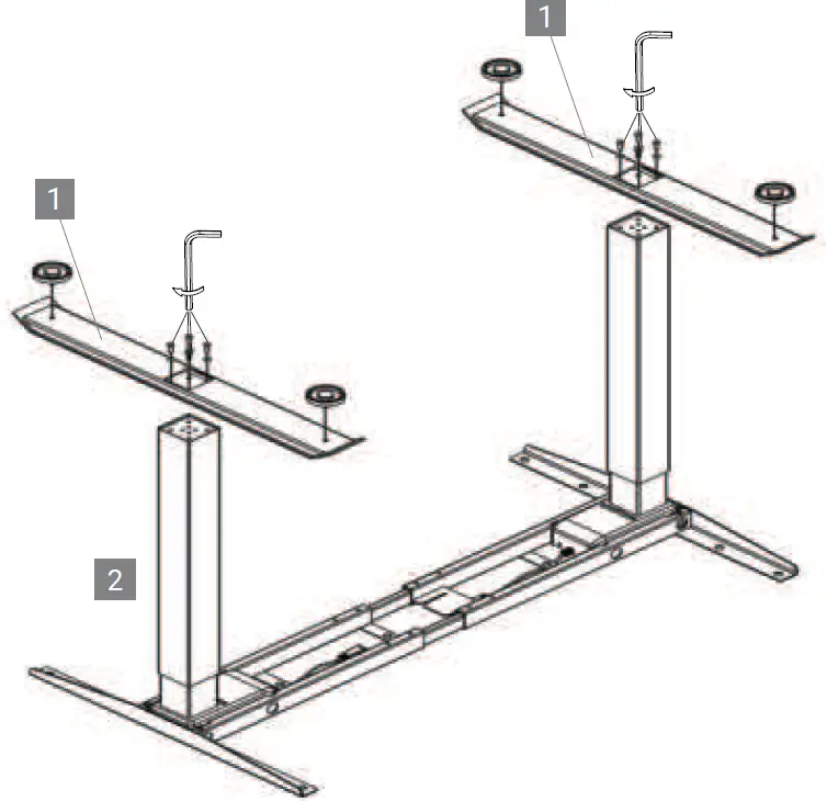 BMB E-MORE 2M2S 2M3S TQD Electrical Height Adjustable Desk 08