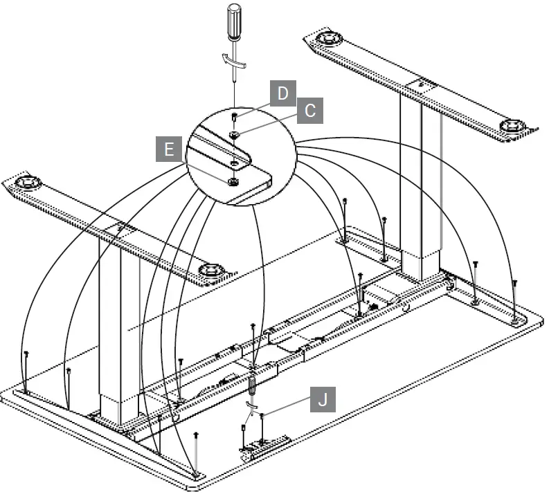 BMB E-MORE 2M2S 2M3S TQD Electrical Height Adjustable Desk 10