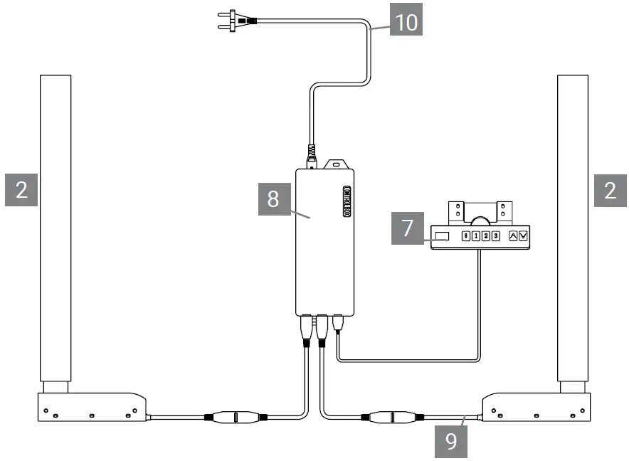 BMB E-MORE 2M2S 2M3S TQD Electrical Height Adjustable Desk 11