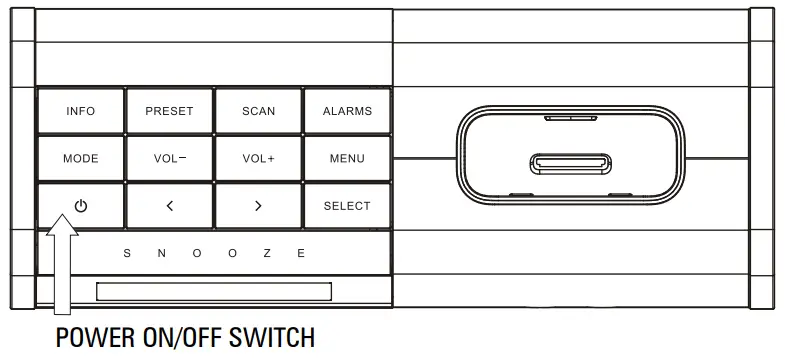 Goodmans GCR1881DABIP Digital Clock Radio with Dock for iPhone iPod - FIGURE 5