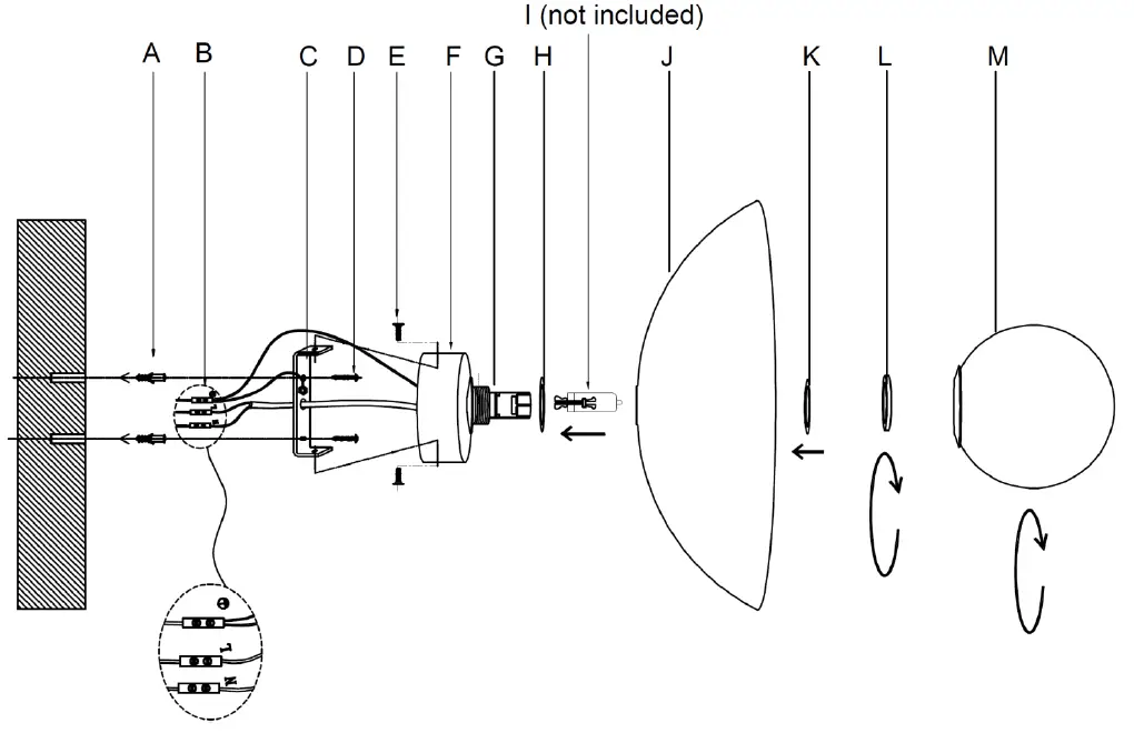 Lucci decor-011863-Zahra 1LT-Wall-Bracket-FIG-1