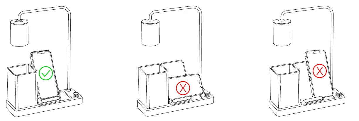 brightroom LM2 Wireless Charging Lamp with Pencil Holder 2