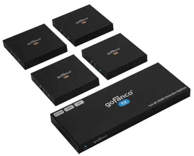 gofanco 70M 1x4 HDMI 2.0 Splitter Extender