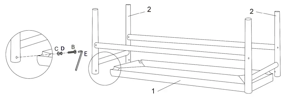 LUCKY ONE LKO CY35495 Woven Rope Series Natural Bed Bench-fig2