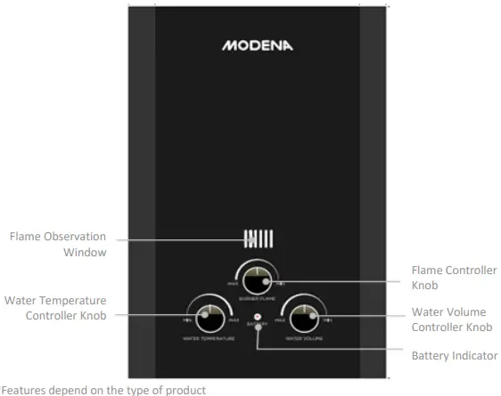 MODENA GI 0631 L Gas Instant Water Heater-FIG2