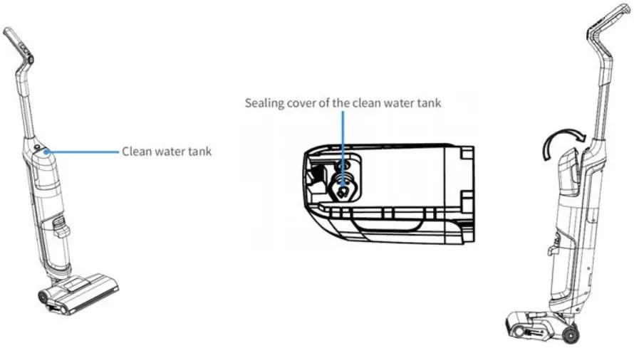 Fill clean water tank