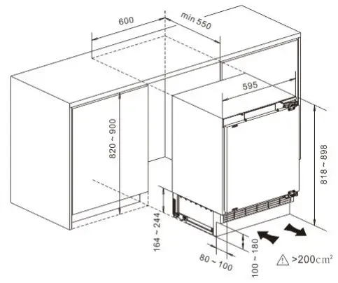 Hisense-FUV124D4AW1-Integrated-Static-Undercounter-Freezer-fig-2