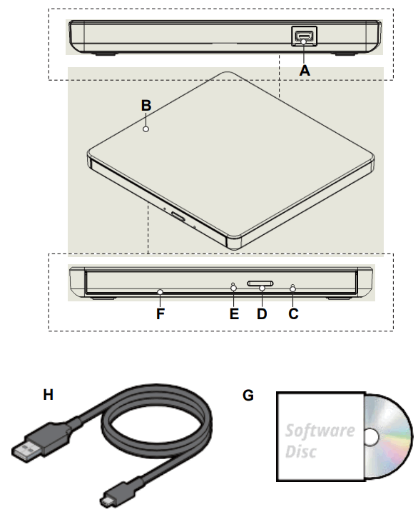 GPM1NB10, GPM1NW10 Multi OS DVD Writer - Product Description