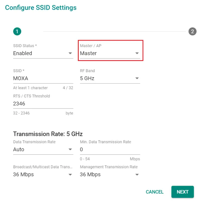 Configuring the AWK as a Master