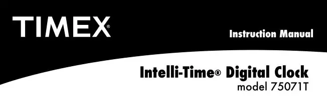 AcuRite 75071T Intelli-Time Digital Clock Instruction Manual