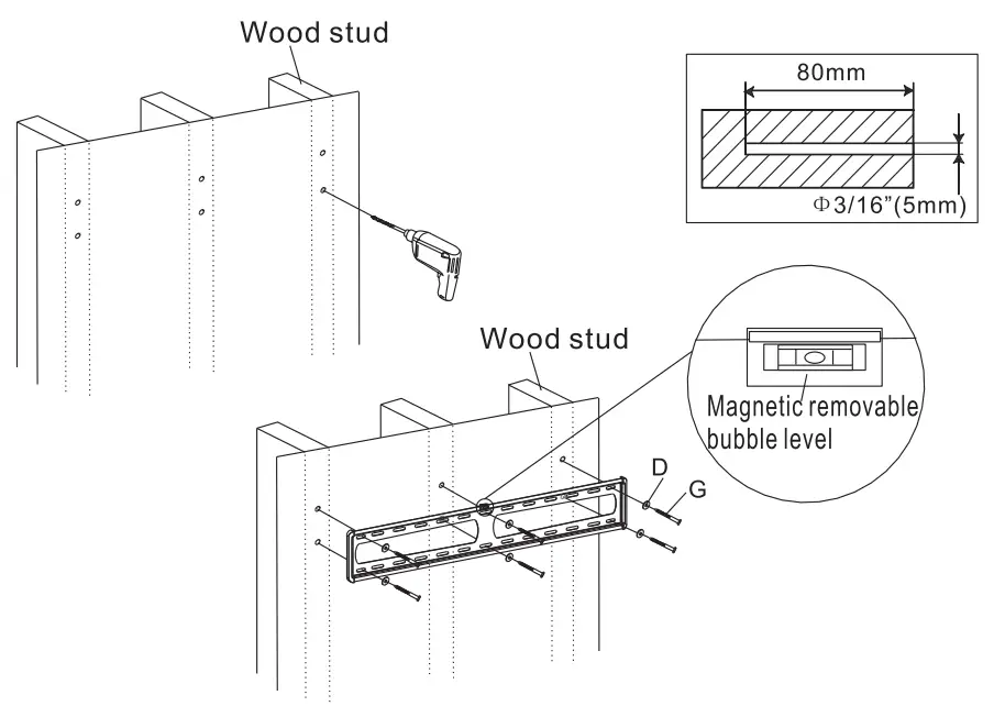 AV Link LPF800 Fixed TV Bracket - Fig 2