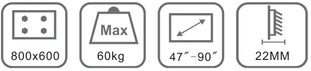 AV Link LPF800 Fixed TV Bracket - icon 1