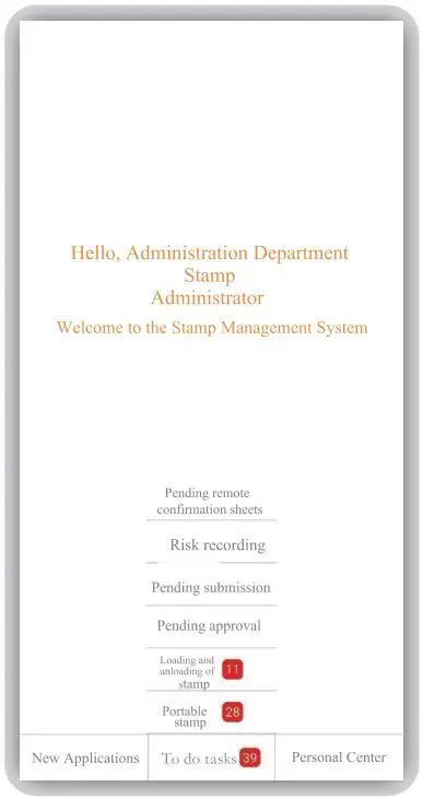 wilion HL-W580B Portable Stamp Controlling Machine Instruction Manual - Red number indicates the number of to do tasks.