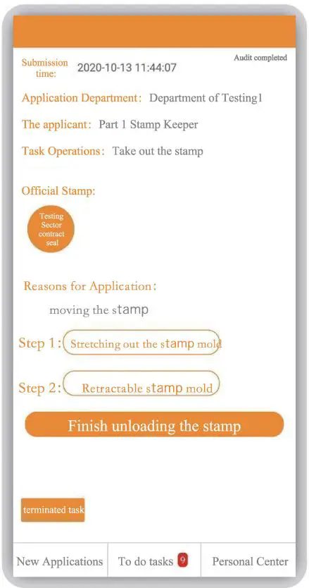 wilion HL-W580B Portable Stamp Controlling Machine Instruction Manual - Unload the stamp page