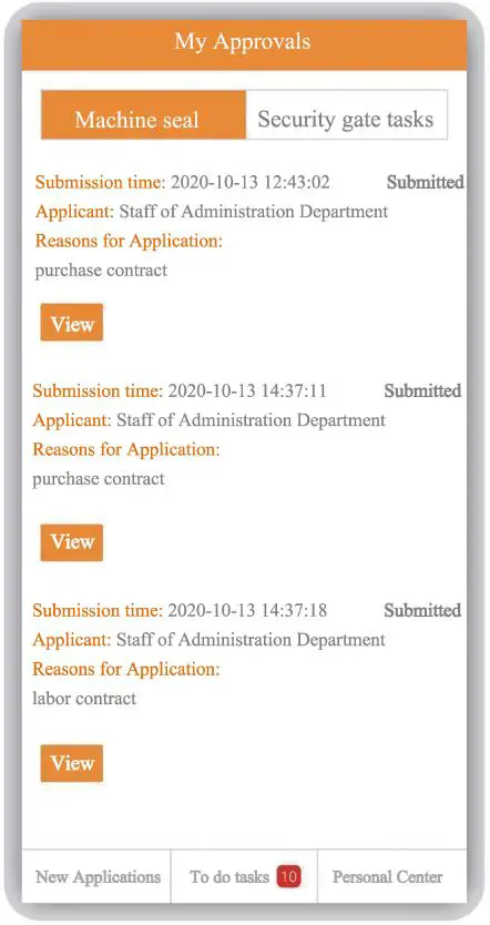 wilion HL-W580B Portable Stamp Controlling Machine Instruction Manual - You can query the approval record through