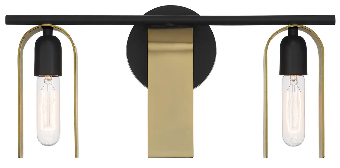 Designers Fountain D263M-3B-MB U Turn 18-Inch 3-Light Matte Black Glam Vanity Light Bar