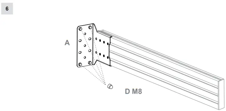 HAGOR 3223 Cps Single Rail Adapter For From Wall - fig 3