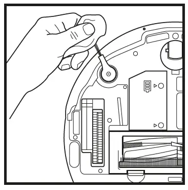 CLEAN SIDE BRUSHES AS NEEDED