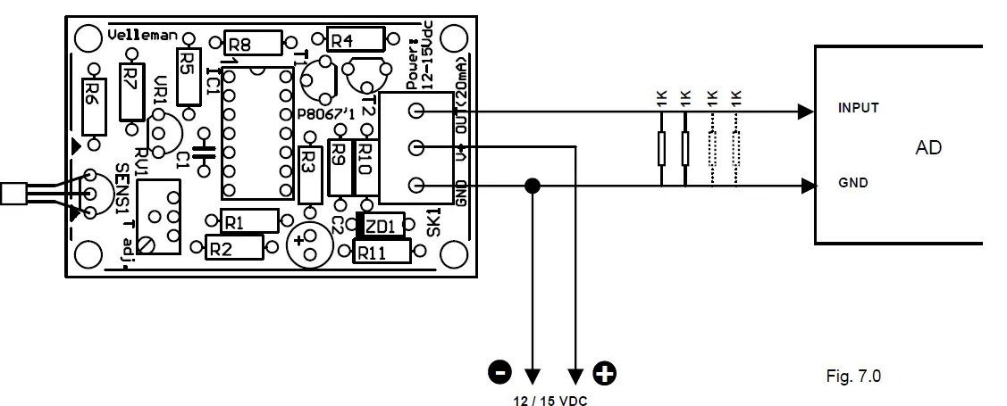 velleman K8067 Universal Temperature Sensor 25