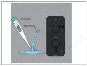 Set the temperature handle