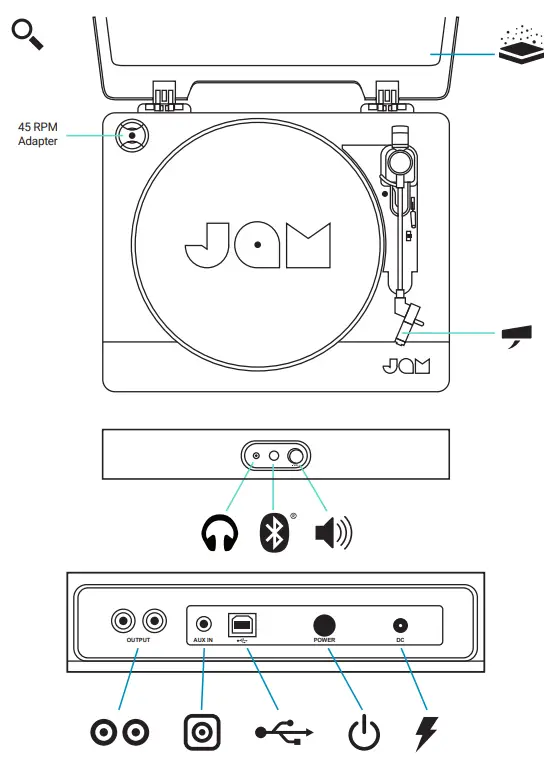 JAM X-TT700-BK Bluetooth Sound Stream Turntable - 2