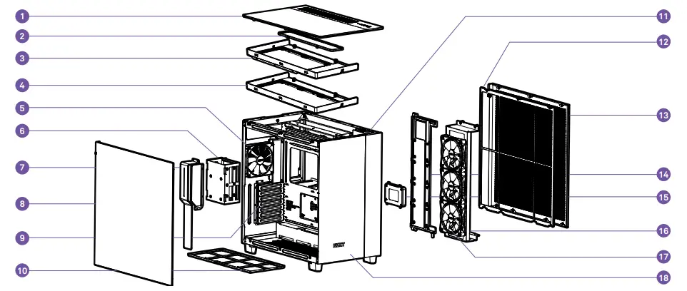 NZXT H9 Elite Mid-tower ATX Case - Fig 1