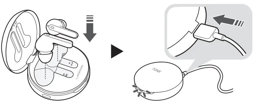 LG HBS-FN7 Tone Free True Wireless Earbuds with ANC Support -Charging