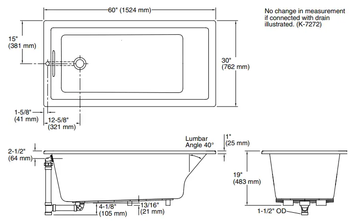 KOHLER-K-1121-Underscore-60-x-30-Inches-Drop-In-Bath-fig-2
