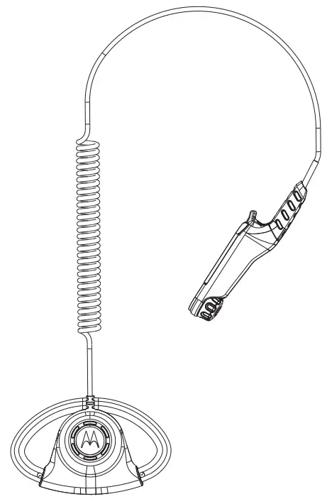 MOTOROLA SOLUTIONS PMLN8247 Rx Only Adjustable D-Style Earpiece --Earpiece