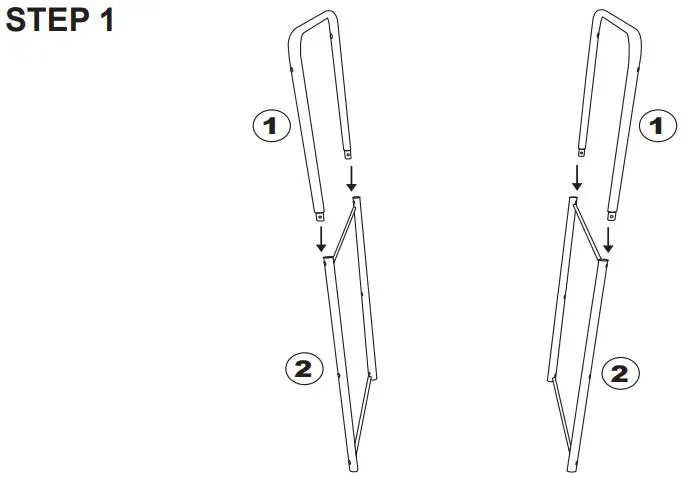 Kmart 42971085 3 Tier Caddy with Wheels Instructions - Installation Step 1
