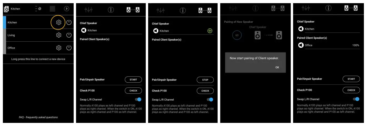 REVOX STUDIOART Speaker User Guide - Connecting STUDIOART A100 to another A100 speaker using the STUDIOART app (via KleerNet)