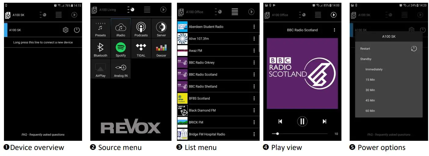 REVOX STUDIOART Speaker User Guide - STUDIOART App