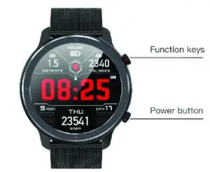 DAS 4 SG24 Brown Leather Strap Smartwatch - Touch screen instructions