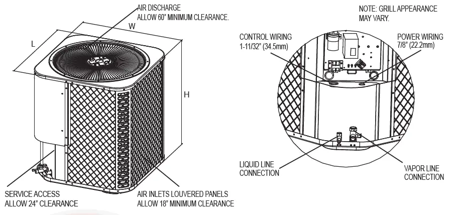 Climaproyectos Vertical Discharge Air Conditioner QS01I-034AW-figure2