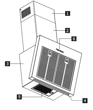 IKEA BEMOTA Wall Mounted Extractor Hood Stainless Steel fig3