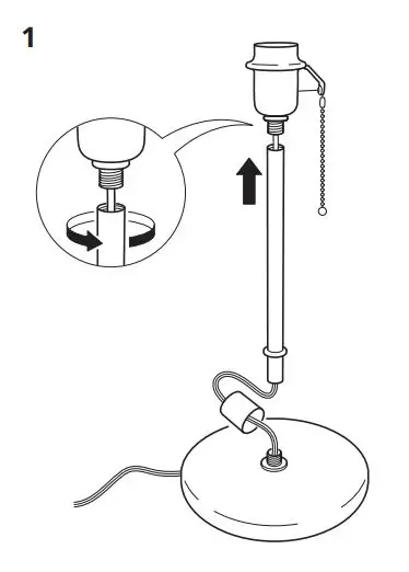 IKEA KRYSSMAST Nickel Plated Table Lamp Base fig2