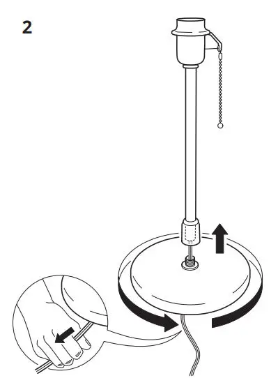 IKEA KRYSSMAST Nickel Plated Table Lamp Base fig3