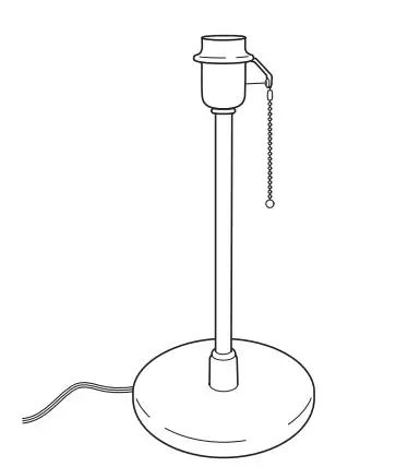 IKEA KRYSSMAST Nickel Plated Table Lamp Base