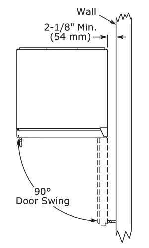 U-Line Crescent Ice Maker - Door Swing