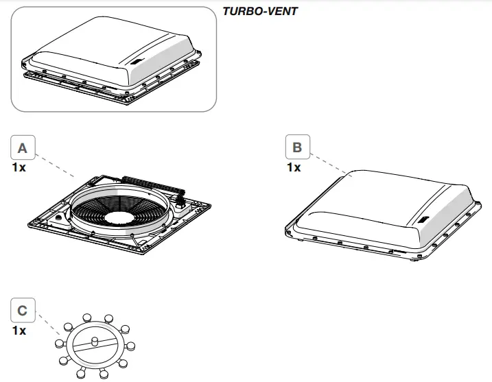 FIAMMA CF10202 Turbo Vent 40 Skylight fig2