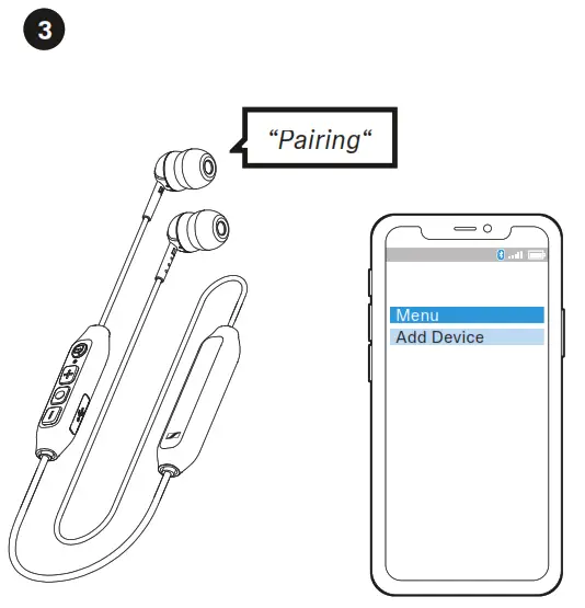 SENNHEISER Headphones CX 350BT - dispositive