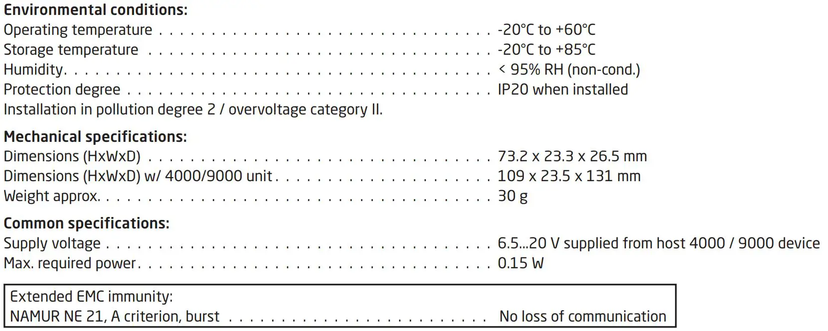 PR electronics 4512 Bluetooth Communication Enabler User Manual - Electrical specifications