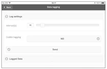 PR electronics 4512 Bluetooth Communication Enabler User Manual - Select the data logging interval