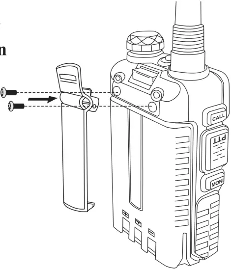 INSTALLING THE BELT CLIP