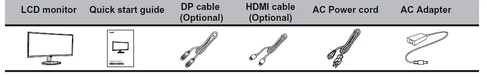 acer XF240QS LCD Monitor FIG 1