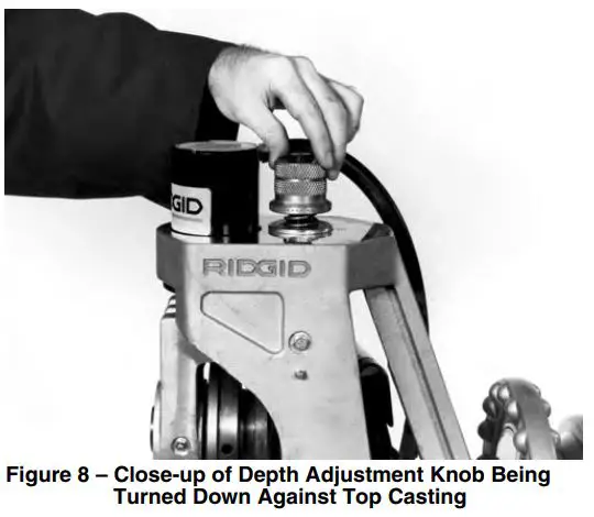 FIG 14 Adjusting Roll Groove Depth