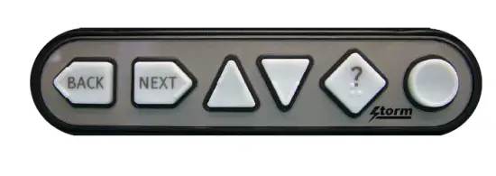 storm-EZBM-42002-NavBar SF Silver Illuminated Keys-Under-Panel-Mount