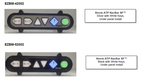 storm-EZBM-42002-NavBar SF Silver Illuminated Keys-Under-Panel-Mount-FIG-1