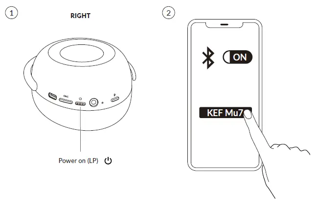 KEF Mu7 Noise Cancelling Over-ear Wireless Headphones Fig3
